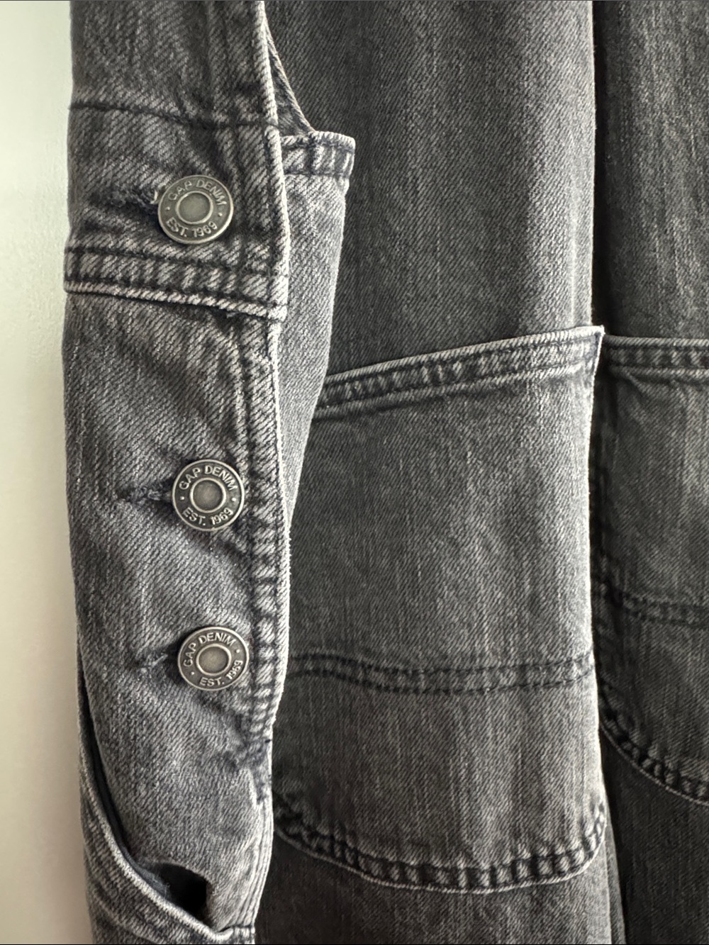 GAP Women's Black Denim Overalls - Picture 5 of 6